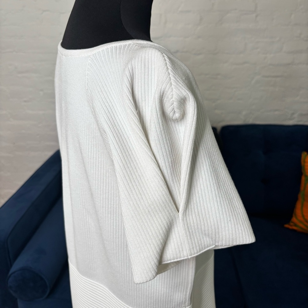 Express White Square-Neck Ribbed BodyCon Dress - Picture 5 of 7